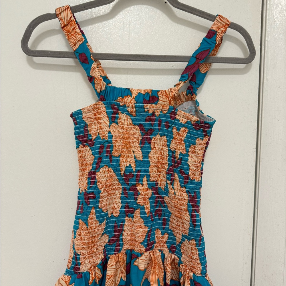 Autumn Adeigbo Cassie Floral Smocked Bodice Fit & Flare Sundress Size 4 - Picture 8 of 10